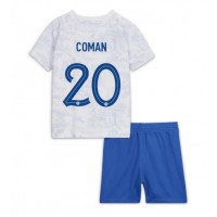 Dětský Fotbalový dres Francie Kingsley Coman #20 MS 2022 Venkovní Krátký Rukáv (+ trenýrky)